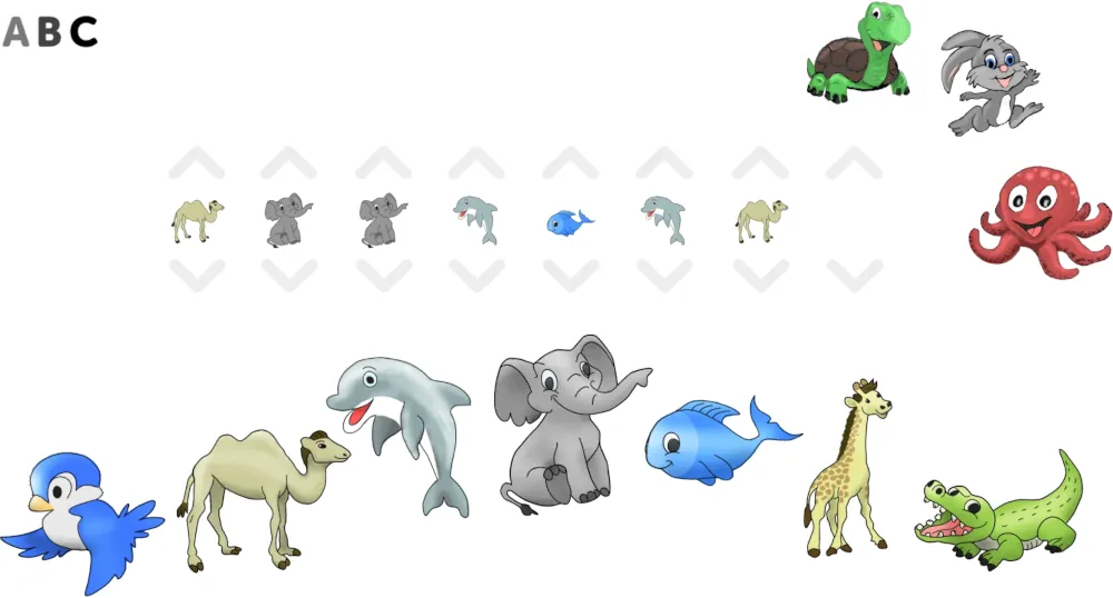 Screenshot of the little composers NOAH piano app for children ages 3 and up.